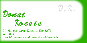 donat kocsis business card